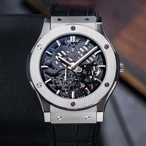 hublot classic fusion extra-thin skeleton titanium 45mm|Classic Fusion Titanium 45mm Watches .